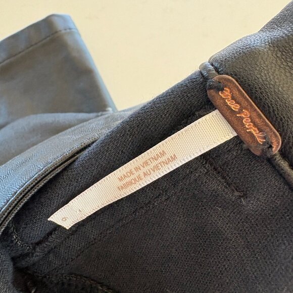 Free People pleather maxi skirt in black, size 6 - Picture 6 of 6